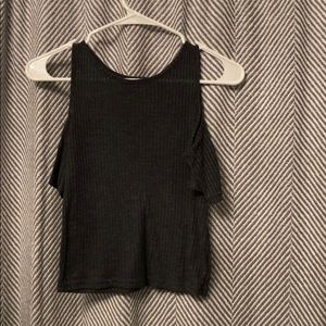 Top shop grey cut out shoulders top!
